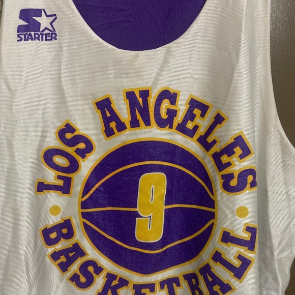 Vintage LA Lakers Nick Van Exel Starter Reversible Practice Jersey Size Large 48 - Picture 6 of 8